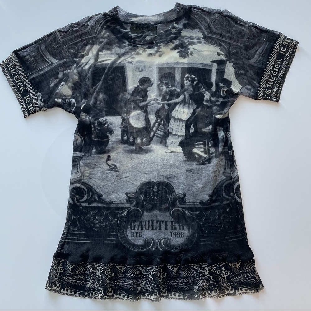 SOLD Rare Vintage Jean Paul Gaultier  S/S 1998 Frida Kahlo Mesh Top
